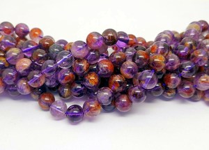 Natural Smooth Gemstone Purple Ghost Quartz Round Shape Auralite 23 Stone Loose <strong>Beads</strong> for Jewelry Making - Product Image 4