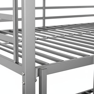 Lit superposé triple en métal robuste et moderne pour dortoir scolaire, idéal pour petit appartement ou auberge de jeunesse - Product Image 3