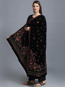 Designer Velvet Embroidery <b>Shawls</b> - Product Image 3