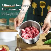 Hachoirs à viande déchiqueteuse, hachoir à poulet en acier inoxydable électrique gadget frais en acier de Chine/