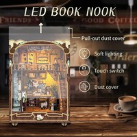 Hamaileon Caramel Dream Cottage DIY Toy Style Cat Book Nook Kit 3D Puzzle en bois Livre Maison Construction Miniature pour maison de poupée Mod