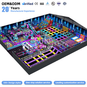Équipement de terrain de jeu intérieur pour enfants avec trampoline, fabriqué par un professionnel en gros pour centres commerciaux - Product Image 1