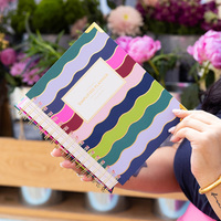 Agendas de Papel Ecológico A5 con Encuadernación Cosida a Caballo y Detalles en Dorado Rosa, Caja de Regalo de Lujo para Bodas, Planificador de Autocuidado