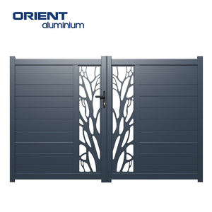 Conceptions de portes principales pliantes motorisées modernes en métal Porte d'allée pliante automatique en aluminium de haute qualité pour la maison Villa - Product Image 1