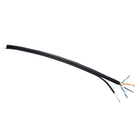 Câble messager en acier Cat5e UTP anti-interférence, extérieur, 24 AWG, cuivre pur CCA CCS, 4 paires, résistant aux intempéries, résistant aux UV, 100 m