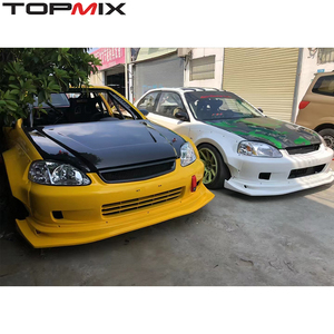 Para <span class=keywords><strong>Honda</strong></span> Civic <span class=keywords><strong>Type</strong></span> <span class=keywords><strong>R</strong></span> <span class=keywords><strong>EK9</strong></span> Lip Delantero Guardabarros Anchos Pasos de Rueda Faldones Laterales Lip Inferior de Parachoques-Componentes de Kit de Carrocería Automotriz - Product Image 6