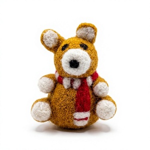 Handmade Knitted Corgi Christmas Decoration Small <b>Animal</b> Shape Indoor Wall Hanging Ornament Traditional Eco-Friendly Certified - Product Image 2