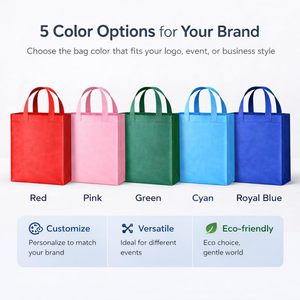 Sac fourre-tout personnalisé Marah 14,6x13x7 pouces en feutre non tissé, sac réutilisable carré avec logo, sacs cadeaux personnalisés - Product Image 3