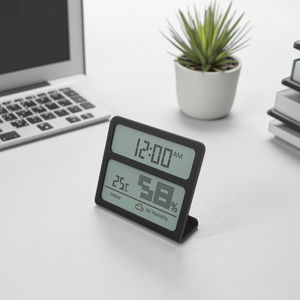 Higrómetro multitermómetro <span class=keywords><strong>Digital</strong></span> de uso en interiores con <span class=keywords><strong>sensor</strong></span> de temperatura de pantalla LCD para una medición precisa - Product Image 1