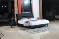 Meubles de chambre à coucher modernes et luxueux pour lit Queen, avec sommier tapissé en mousse, convertible et extensible, cadre en bois, fonction massage