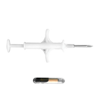 Microchip en plastique BLUEWORTH pour chats et chiens, implant RFID LF avec seringue, puce EM4305, norme FDX-B, 134,2 kHz, certifié ICAR