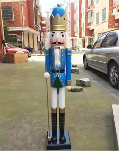 Décoration de fête d'activités de Noël en intérieur et en extérieur, statue géante de Noël de 120 cm, décoration de soldat <span class=keywords><strong>casse</strong></span>-<span class=keywords><strong>noisette</strong></span> en bois - Product Image 3