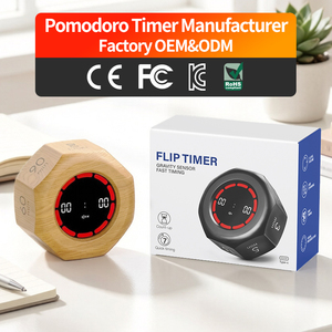 Temporizador Pomodoro para Estudio Digital con Giro, Cubo de Cocina con Sensor de Gravedad, Concentración Visual en el Aula para Niños, Grano de Madera, Gestión del Tiempo - Product Image 1