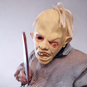 Maschera in Latex Divertente e Stravagante a Forma Umana Mutata con Capelli Diradati per Halloween, Cosplay, Costume e Feste in Maschera - Product Image 6