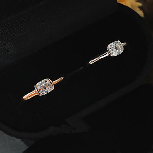 Nuevo 5*5mm <span class=keywords><strong>Asci</strong></span> pagoda corte diamante blanco Cubo de azúcar anillo Nan mujeres ins anillos - Product Image 2