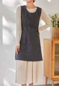 Delantal Morado para Mujer y Niña, Delantal de Jardinería, Delantal de Trabajo, Vestido Tipo Pinafore - Product Image 6