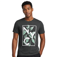 T-shirt graphique Heather pour homme, 150 GSM, mélange de coton, impression personnalisée, marque privée, OEM