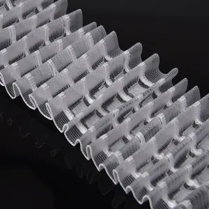 73mm Nylon Transparent Rüschen Vorhang band S-Wave Fold Ripple Vorhang Gathering Heading Tape