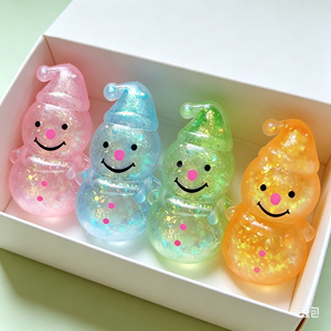ตุ๊กตาหิมะมอลโทสคริสต์มาส ของเล่นบีบสนุกนุ่มนิ่ม ประดับเลื่อม บีบแล้วคืนตัวช้า บรรเทาความเครียด ของเล่นสำหรับทุกเพศ บรรจุกล่องโชว์ เหมาะสำหรับผู้ที่มีกล้ามเนื้ออ่อนแอ ของขวัญคริสต์มาส - Product Image 4