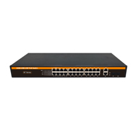Commutateur PoE intelligent TINCAM OEM SKD 24 ports Gigabit avec 2 ports Uplink 1000M, 2 ports SFP, alimentation 802.3 BT 400W, commutateur réseau VLAN pour caméra IP CCTV