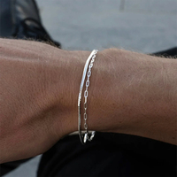 Bracelet simple pour homme EMANCO, chaîne en acier inoxydable de 2 mm, style trombone, réglable, accessoires de mode, cadeaux d'anniversaire, vente directe
