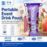 Poche souple haute barrière 5L 10L 20L avec bec verseur et poignée en film PE recyclable pour jus, eau, boissons, pour acheteurs de marques privées