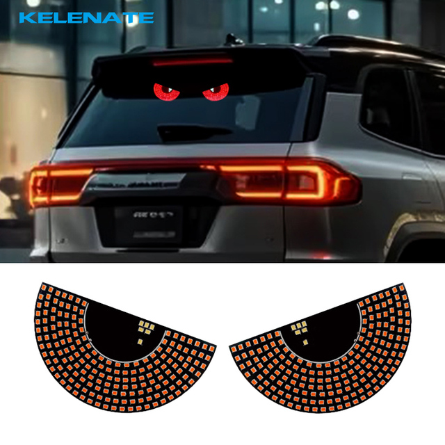 Car Decorative Light USB Car Window Light Demon Eye Led Display Led Matrix Panel Led Eye for Car Devil Eye Light