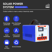 Système d'énergie domestique ALLTOP, très vendu, 40W, portable, hors réseau, mini-système d'alimentation, ampoule, silicium polycristallin, batterie au plomb-acide