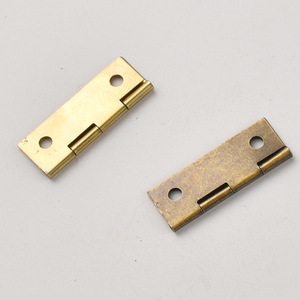 Bisagra plana de hierro y bronce estilo chino antiguo de 18x14mm para montaje en superficie de muebles y cajas de madera - Product Image 3
