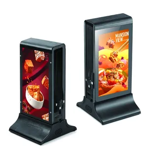 Reklam Lcd Poster restoran masa ekran için çift taraflı dikey 7 inç Lcd reklam oyuncu