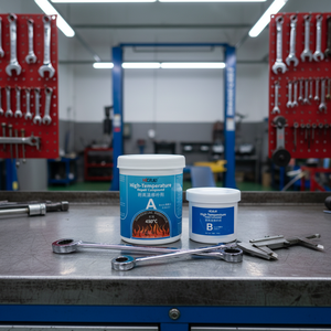 Compuesto de Reparación de Alta Temperatura a Base de Cerámica de Dos Componentes AB 500g, Fácil de Mezclar y Aplicar Sin Herramientas Especializadas para Reparaciones <span class=keywords><strong>en</strong></span> Sitio - Product Image 1