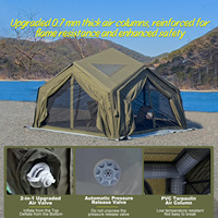Tente gonflable Coody Hub Station Air - Grande tente de plage verte, design portable pour le glamping et le camping en plein air