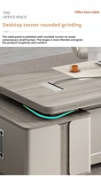 Ensemble de bureau et de chaises moderne Executive Boss Grands meubles de luxe en MDF pour bureaux de PDG
