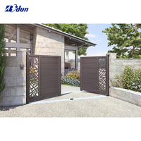 Clôture de terrasse personnalisée Bodun, dernières conceptions de portails principaux en aluminium, porte de portail en aluminium