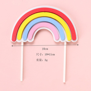 Décoration de gâteau <span class=keywords><strong>arc</strong></span>-<span class=keywords><strong>en</strong></span>-<span class=keywords><strong>ciel</strong></span> <span class=keywords><strong>en</strong></span> argile polymère amour pancartes de gâteau d'<span class=keywords><strong>anniversaire</strong></span> <span class=keywords><strong>arc</strong></span>-<span class=keywords><strong>en</strong></span>-<span class=keywords><strong>ciel</strong></span> pour gâteaux - Product Image 5