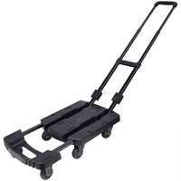 Transport d'aéroport d'hôtel personnalisé 200KG 6 petits chariots utilitaires portatifs pliables en alliage d'aluminium chariots à main chariot à bagages