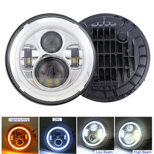 Phares LED DRL Halo 7 pouces en gros 60W 12V 12000LM 6000K H4 Universels avec contrôle par application pour Wrangler JK/JKU/TJ/LJ - Product Image 2