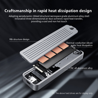 Rihao M.2 NVMe SSD Enclosure Kotak Hard Drive Eksternal Portabel USB Type-C Aluminium Solid State Box