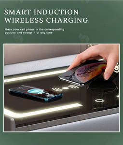 Coffre-Fort Luxe Mini pour Arme <span class=keywords><strong>Table</strong></span> de Chevet Intelligente Chargeur Sans Fil Veilleuse LED Boîte de Sécurité à Empreinte Digitale - Product Image 5