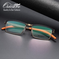 Lunettes de sport de luxe en titane sans vis, vente en gros, verres sportifs, design sans vis, montures optiques médicales pour hommes