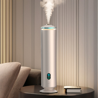 Diffuseur d'huiles essentielles électrique de luxe en métal, sans eau, 120 ml, avec éclairage LED, pour table, usage domestique et commercial