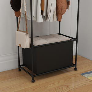 モダンな多機能ファブリックコートラック多層靴 & 衣類収納用エントリーウェイ & ベッドルーム家庭用家具 - Product Image 3