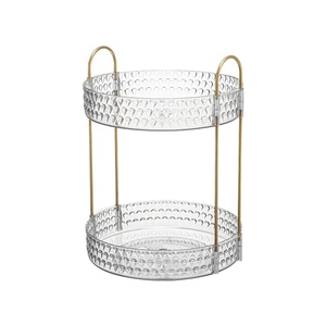 Ánh sáng sang trọng nhiều lớp mỹ phẩm lưu trữ giá Stackable hộp lưu trữ cho phòng tắm phòng ngủ đồ trang sức da đồ ăn bàn trang điểm - Product Image 5