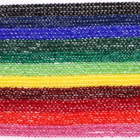 Perles rondes en verre facetté ZhuBi 2,8 mm pour la fabrication de bijoux, bracelets, colliers et accessoires vestimentaires DIY