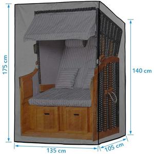 Funda para Silla Mecedora de Tela Oxford 135x105x175cm, Antipolvo, con Cierre de Cordón, para Uso en Jardín, Patio o Exterior - Product Image 1