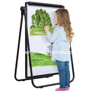 Kantoor En School Verstelbare <span class=keywords><strong>Whiteboard</strong></span> Dry Erase Boards Magnetische Flip Grafiek Folding Board Met Stand