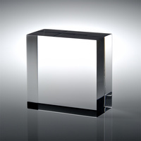 Bloc de verre organique vierge personnalisé imprimé UV clair acrylique marque présentoir logo d'entreprise bloc