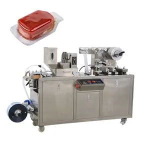 Candy Honey Packing Pvc- Alu Olive Oil Sauce Ketchup Butter Cheese Paste Jam Honey Small Blister Packing Machine