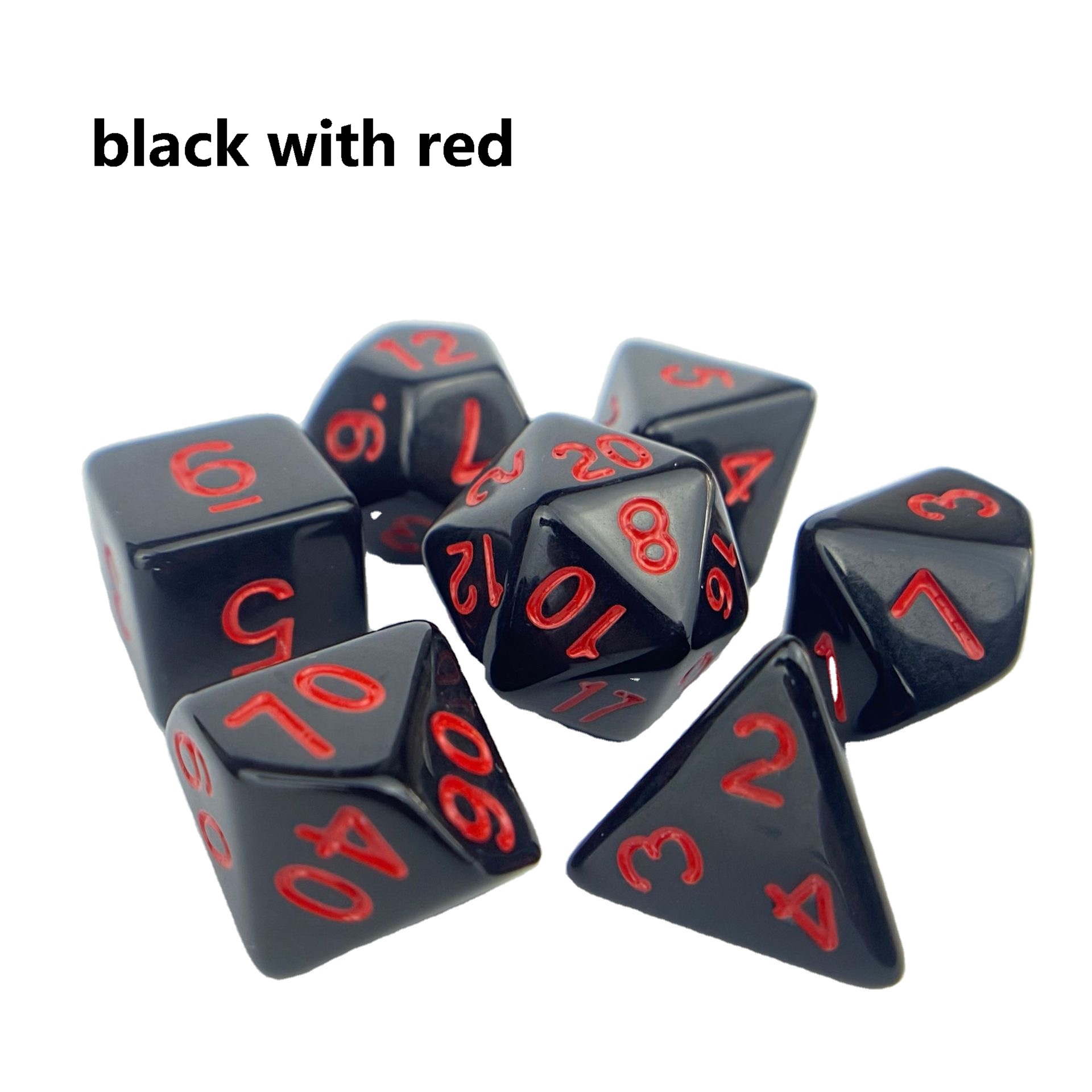 Black with red