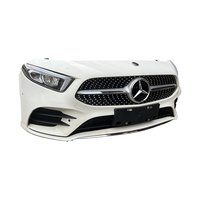 Ensemble de pare-chocs avant d'occasion de haute qualité avec découpes pour capteurs d'aide au stationnement, fixation par vis en ABS, amélioration pour Mercedes-Benz Classe A W177 AMG